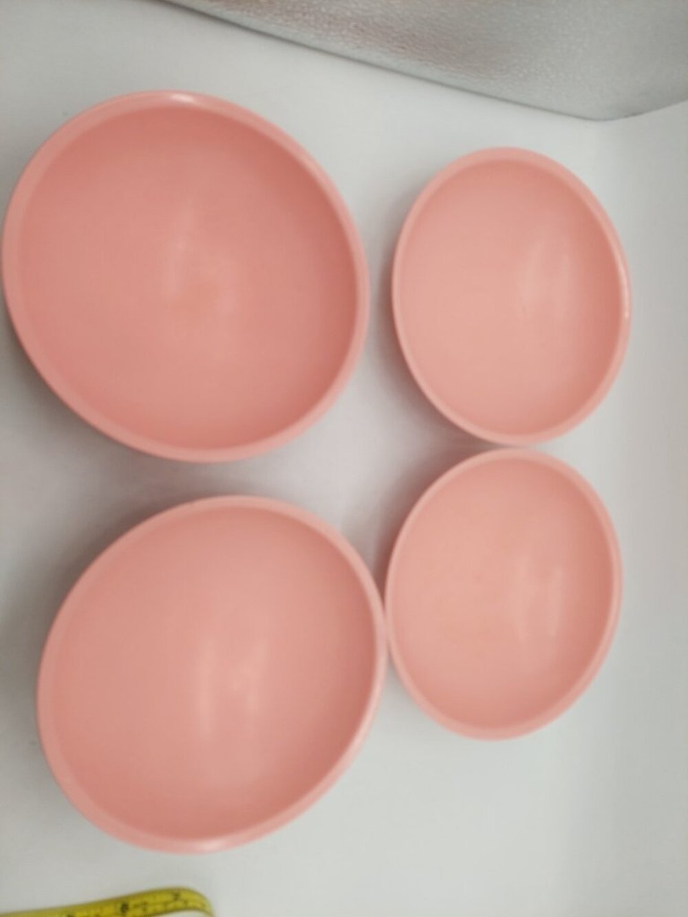 Boonton Ware Pastel Melamine Bowls Lot of 4 Pink 3307-18 USA